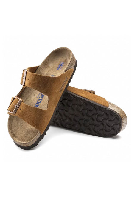 Arizona Soft Footbed Suede Narrow brown Closeup1
