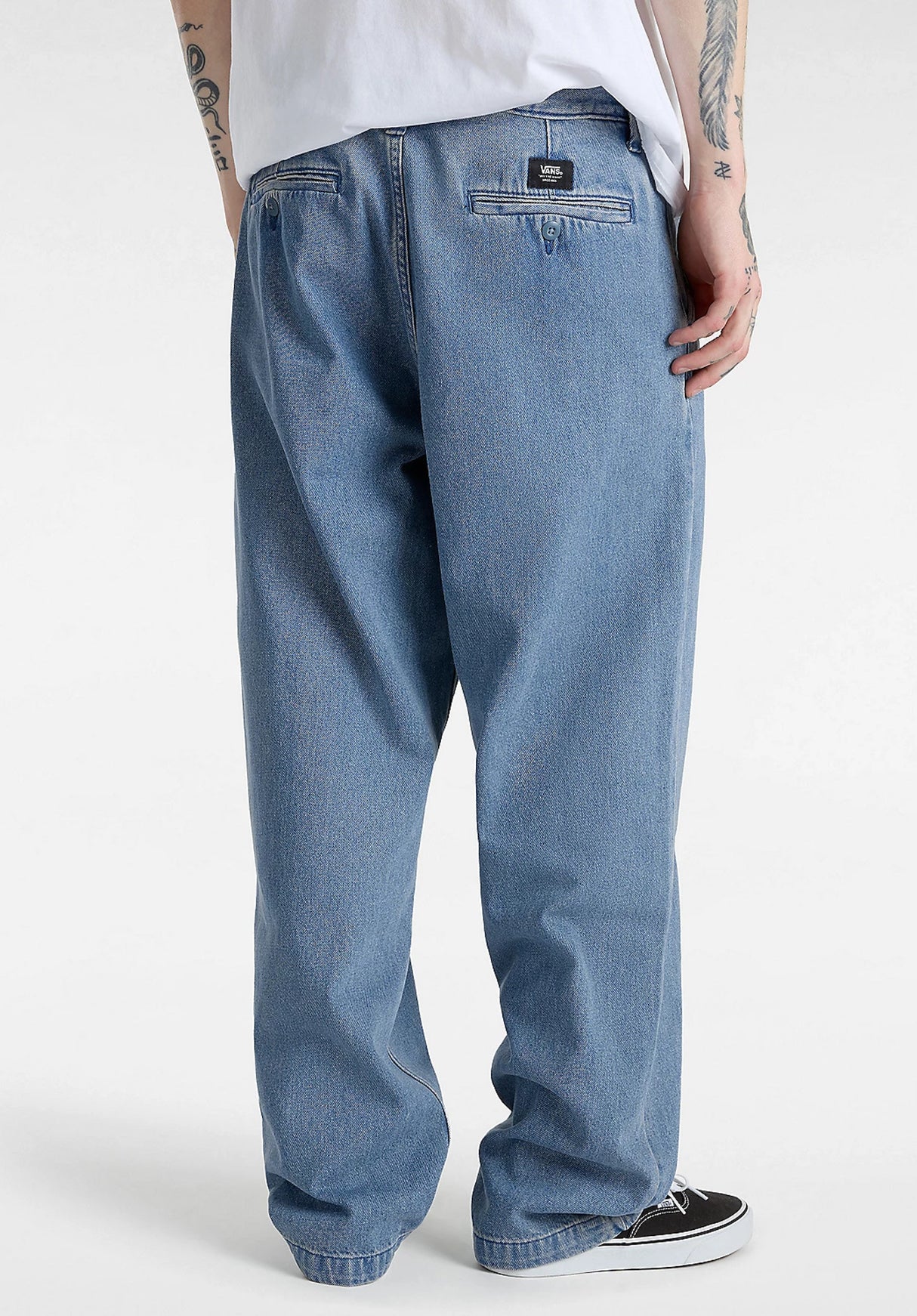 Authentic Chino Loose Tprd Pltd Dm Pant stonewash-blue Rueckenansicht
