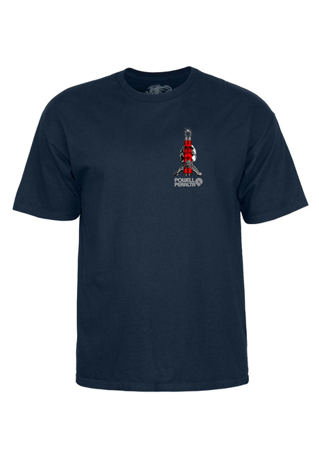 Bruce Lee x Skull & Nunchuck navy Rueckenansicht