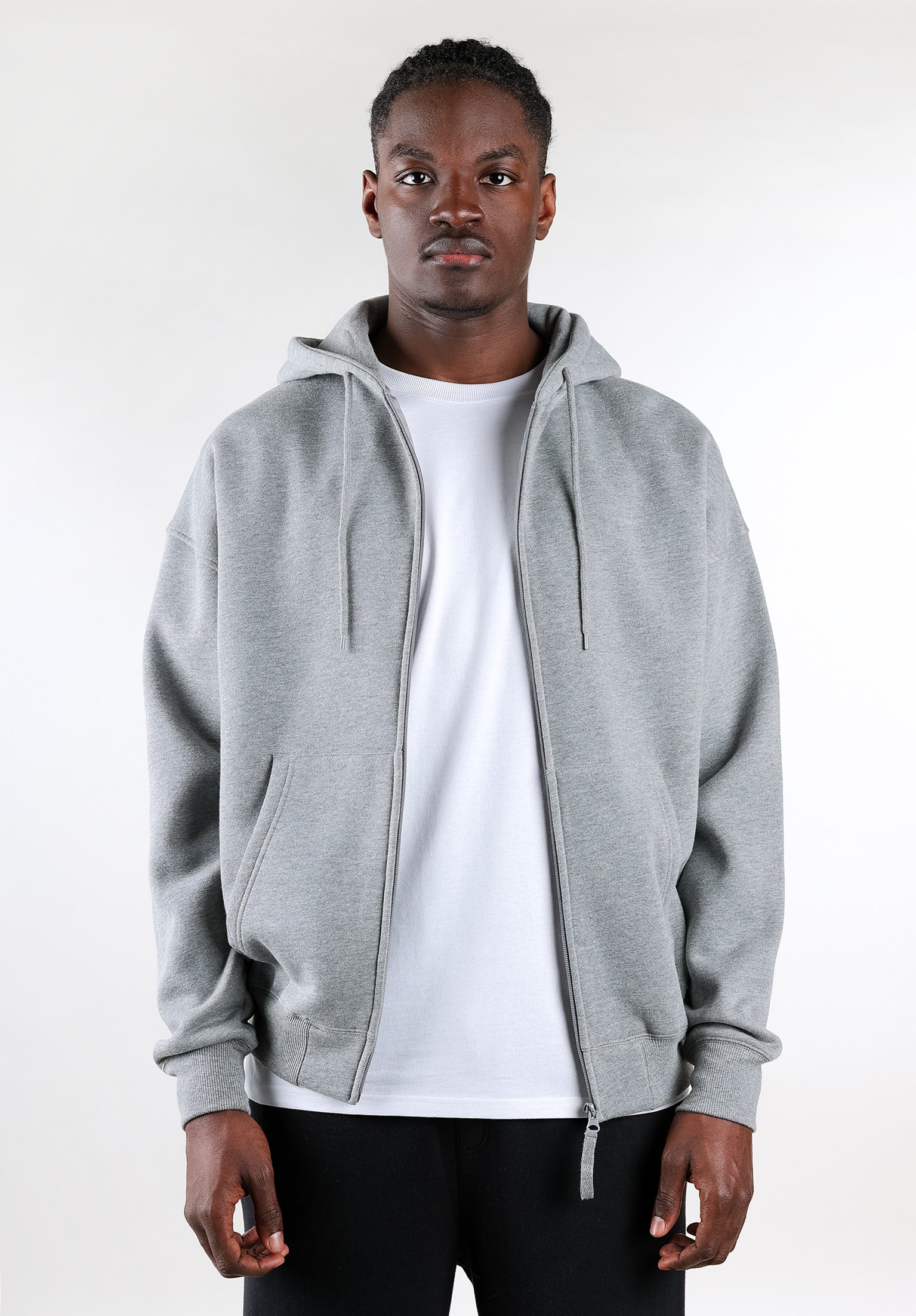 BSC TITUS Zip-Hoodie in greymottled für Herren