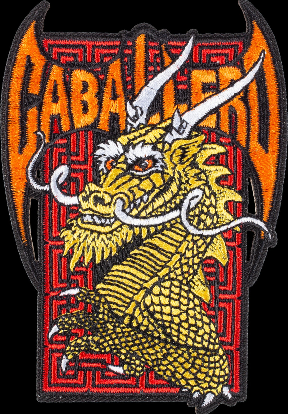 Cab Street Dragon 2,8" x 4" Patch red Vorderansicht