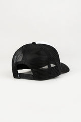 Classic Patch Curved Bill Trucker black-white Rueckenansicht