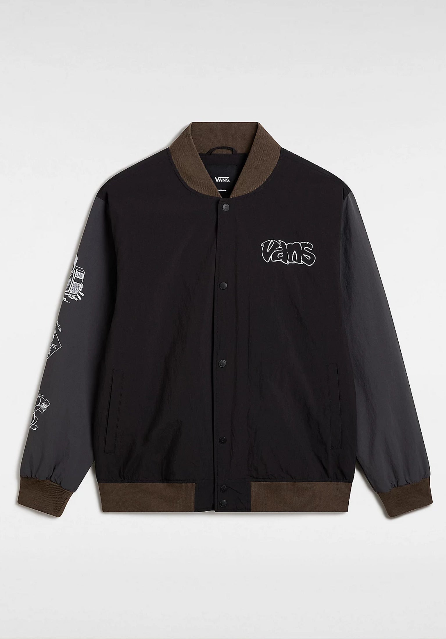 Crazy Eddy Baseball Jacket Vans Übergangsjacke in black-asphalt