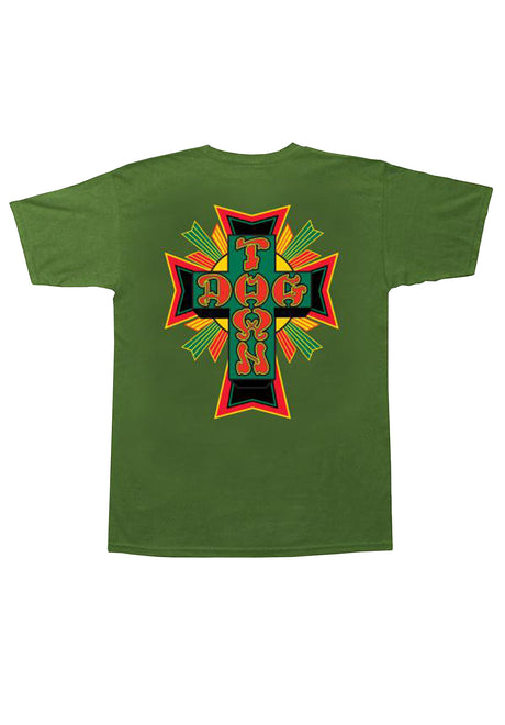 Cross-Logo olive-rasta Closeup1