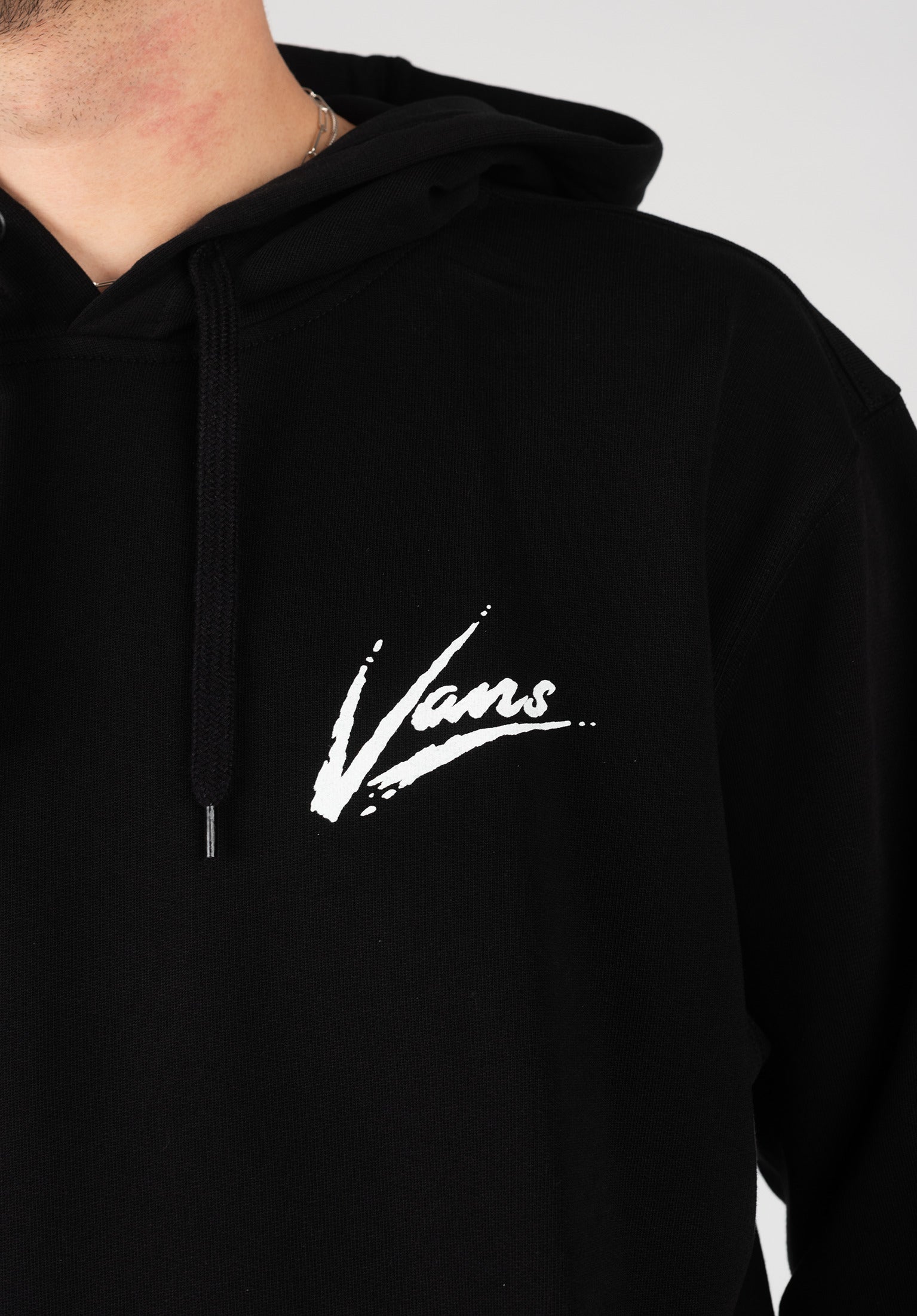 Dettori Loose Vans Hoodie in black fur c TITUS