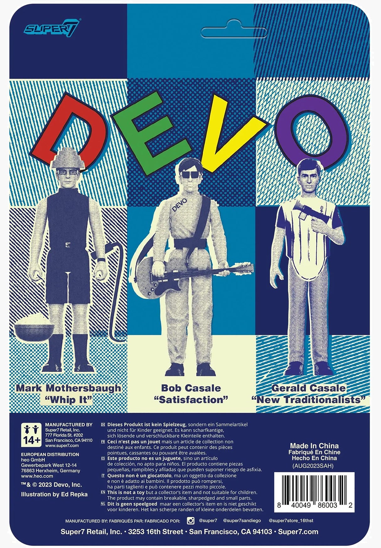 Devo ReAction Figures Wave 03 - Gerald Casale multicolored Rueckenansicht