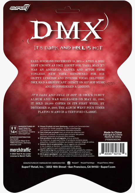 DMX Reaction Figures Wave 01 - DMX (It's dark and hell is hot) multicolored Rueckenansicht