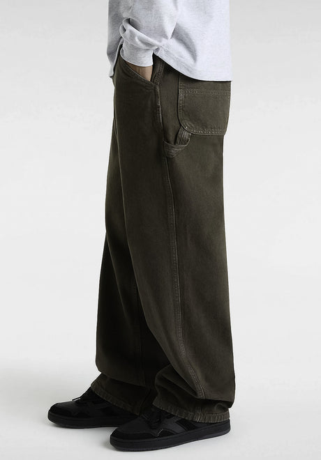 Drill Chore Carpenter Loose Denim turkishcoffee Closeup1