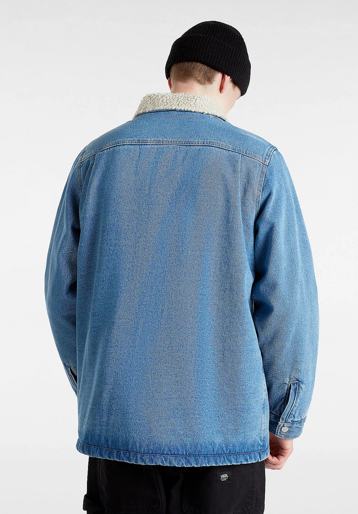 Drill Chore Denim Sherpa Coat stonewashblue Rueckenansicht Zoom Image