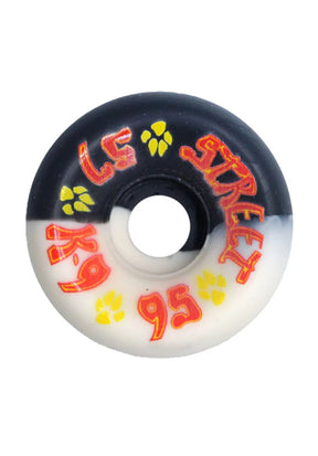 K-9 80's Street Wheels 95a black-white Vorderansicht