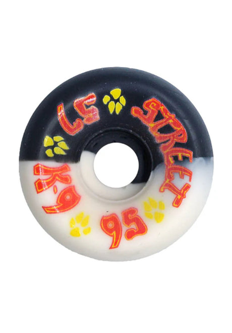 K-9 80's Street Wheels 95a black-white Vorderansicht