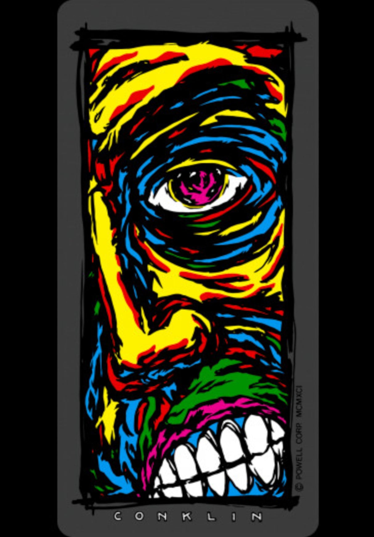 Lance Conklin Face Sticker multicolor Vorderansicht