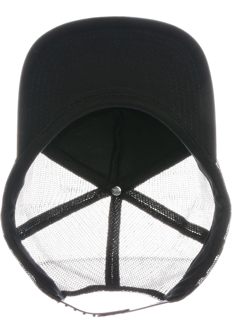 Logo Mesh Trucker 5-Panel Snapback structured black Oberansicht