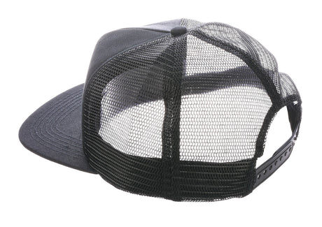 Logo Mesh Trucker 5-Panel Snapback structured black Rueckenansicht