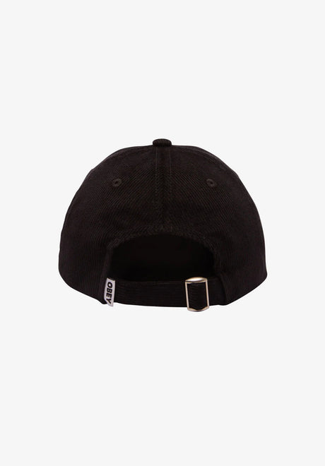 Lowercase Corduroy 6 Panel Strapback black Rueckenansicht