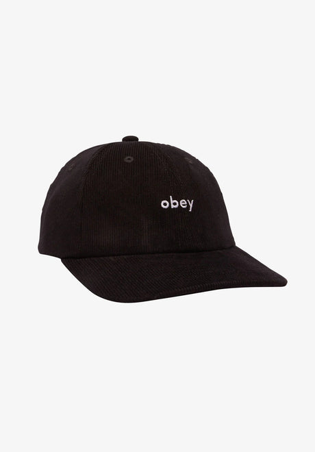 Lowercase Corduroy 6 Panel Strapback black Vorderansicht