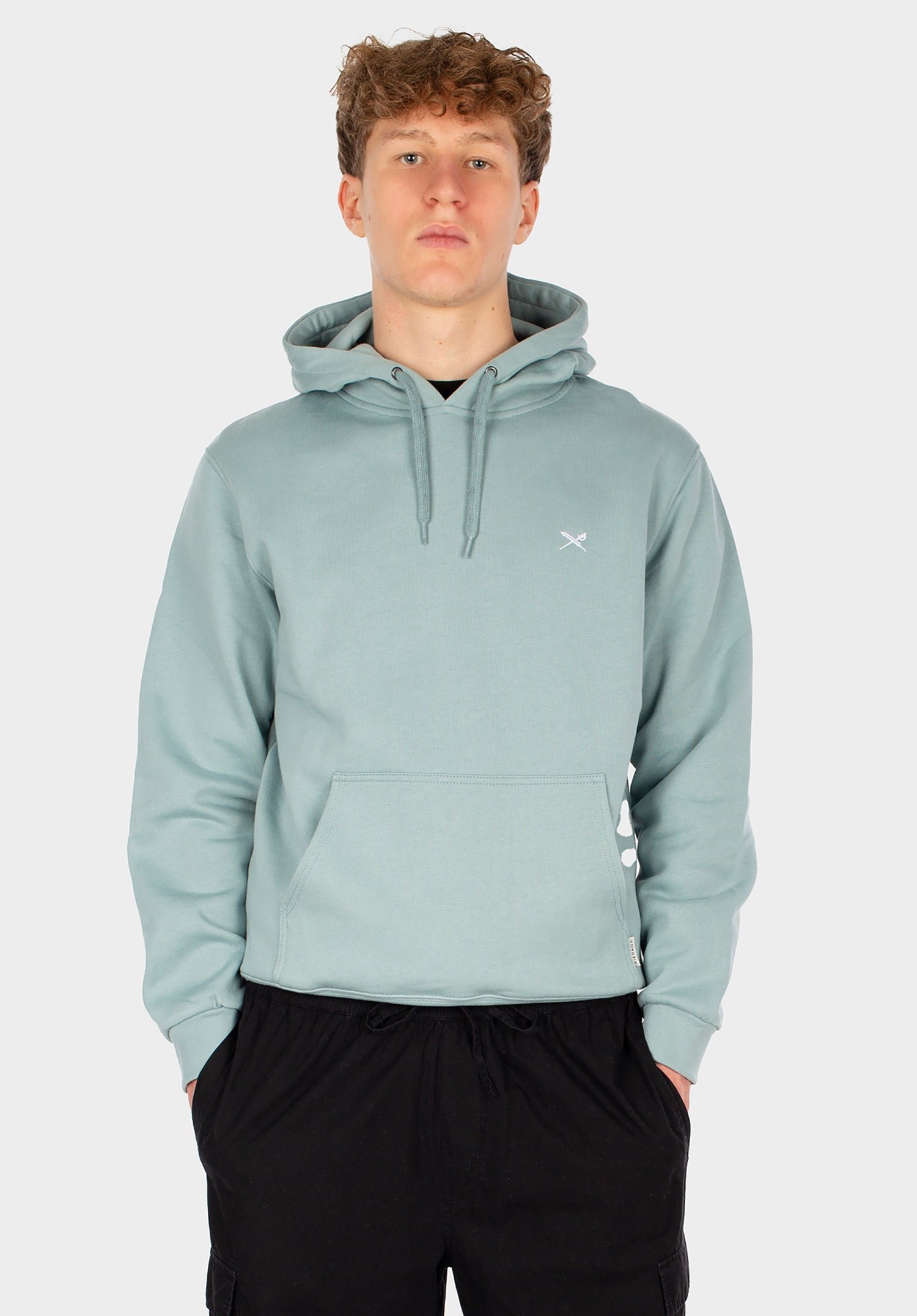 Kapuze Geile Herren Hoodies Mini Flag Iriedaily Hoodie In Slate