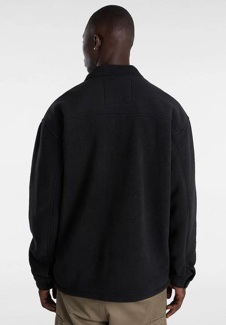 Penmar Heavyweight Lar Fleece Shacket black Rueckenansicht