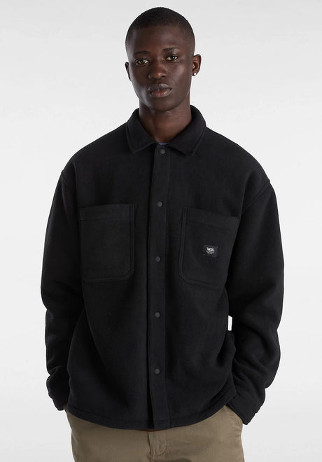 Penmar Heavyweight Lar Fleece Shacket black Vorderansicht