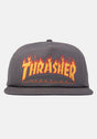 Printed Flame Snapback grey Vorderansicht