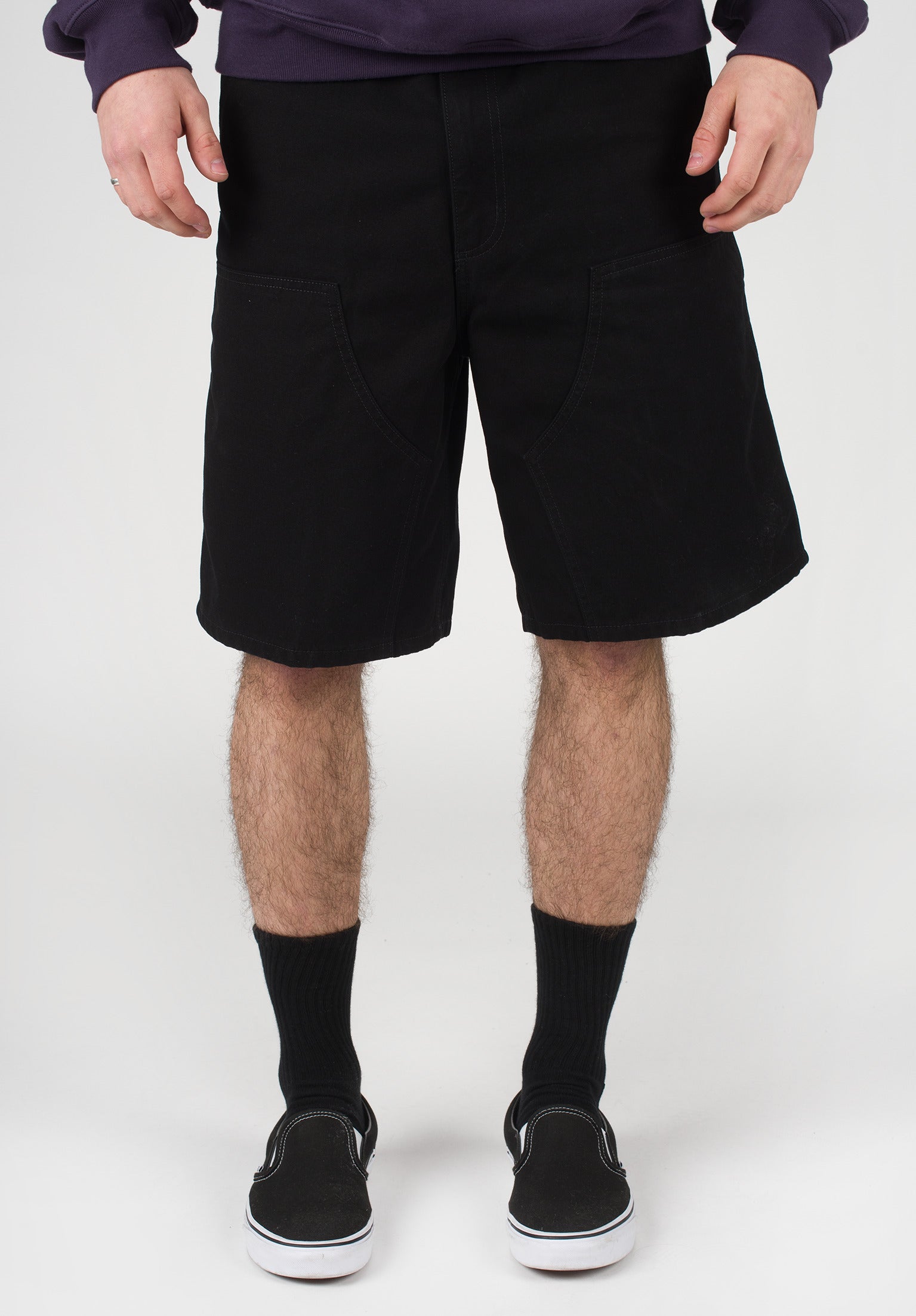 Double Knee Short Carhartt WIP Chino-Short in blackrinsed für c 