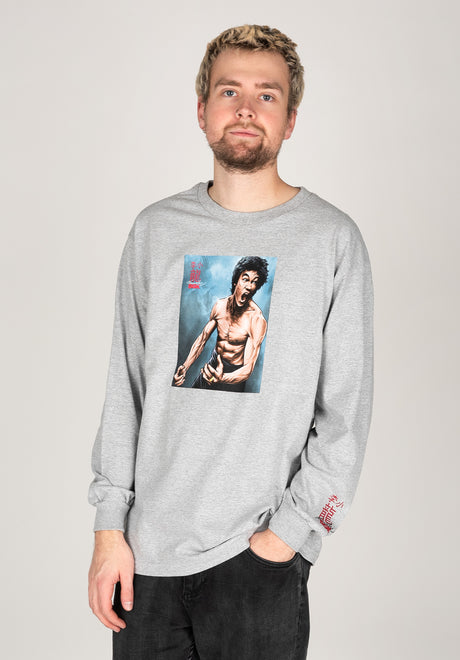 x Bruce Lee No Way as Way greymelange Rückenansicht