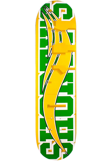 Skate Block Logo green-yellow Vorderansicht