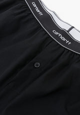 Cotton Script Boxer black Rückenansicht