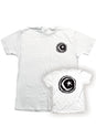 Star & Moon Front & Back Print white Vorderansicht