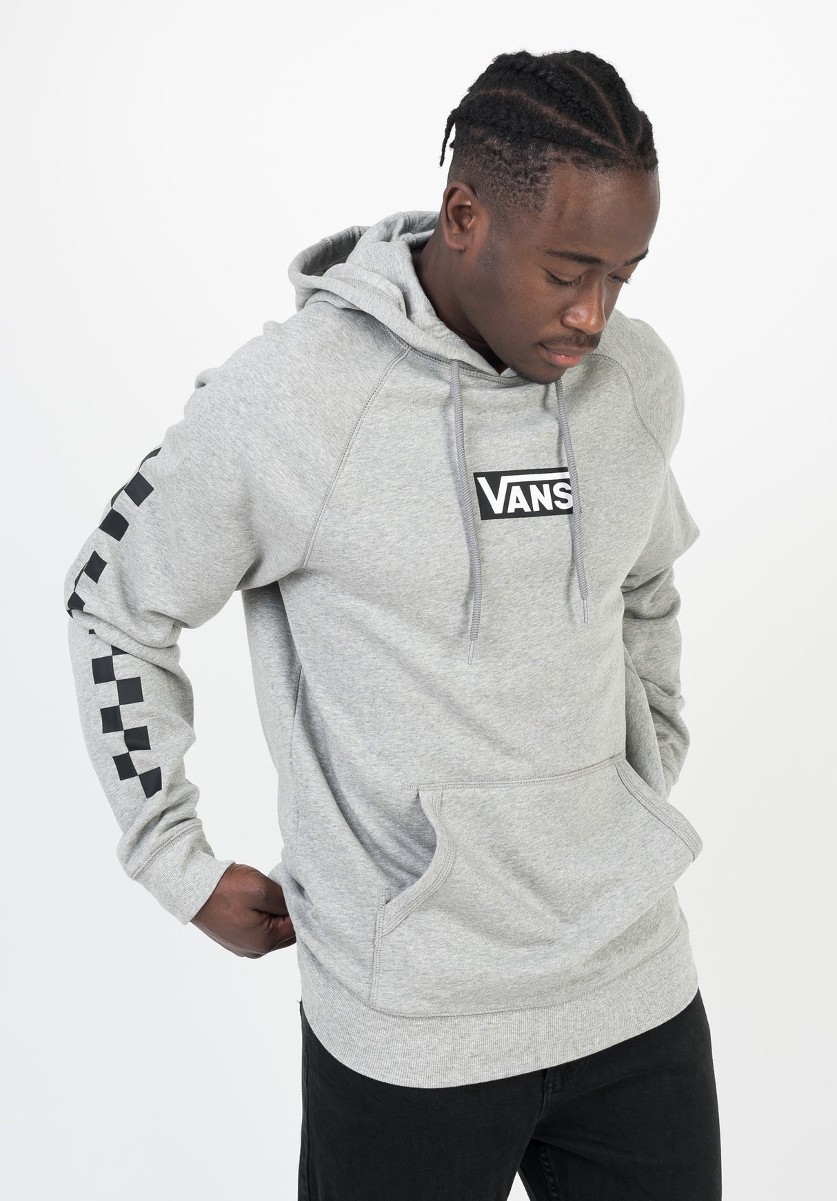 Versa Standard Vans Hoodie in cementheather-checkerboard für