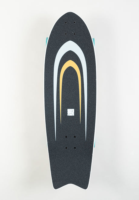 Somo 33" Surfskate white-red Rückenansicht