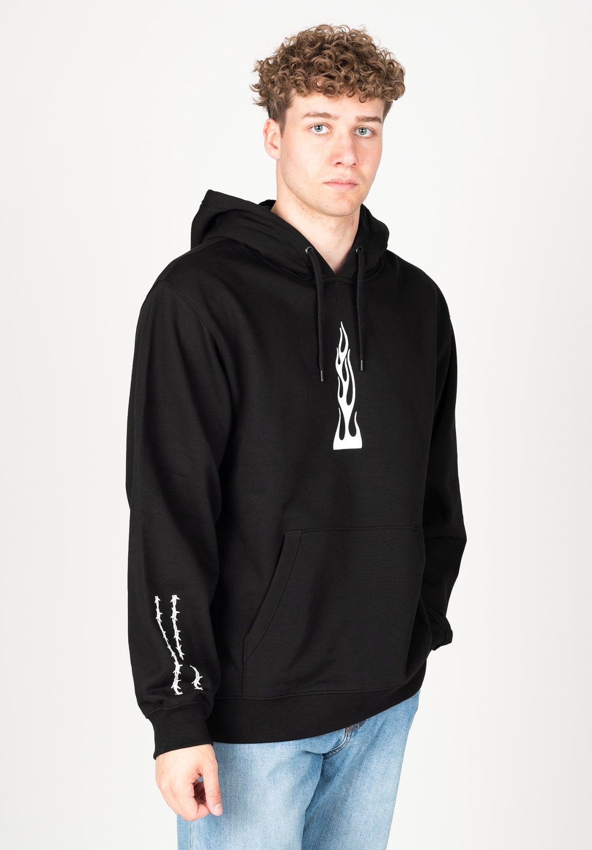 Elijah Berle Fleece black Vorderansicht