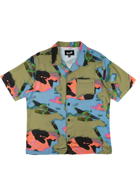 Impression Camp Shirt olive Vorderansicht