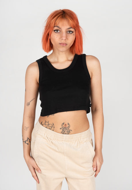 Drew Rib Tank black Vorderansicht