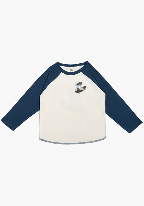 Baseball Logo white-navy Close-Up1
