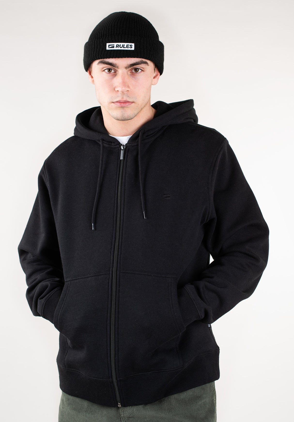Zip Hoodie Schwarzer Basic Hoodie Herren Kapuze Basic Hoodie