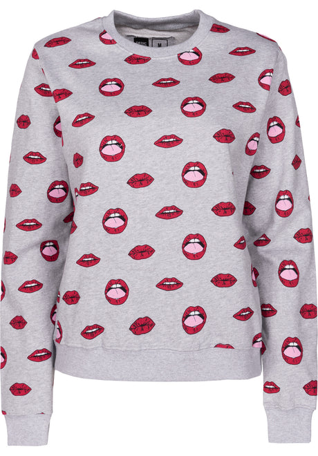 Ystad Lips Pattern greymelange Close-Up1