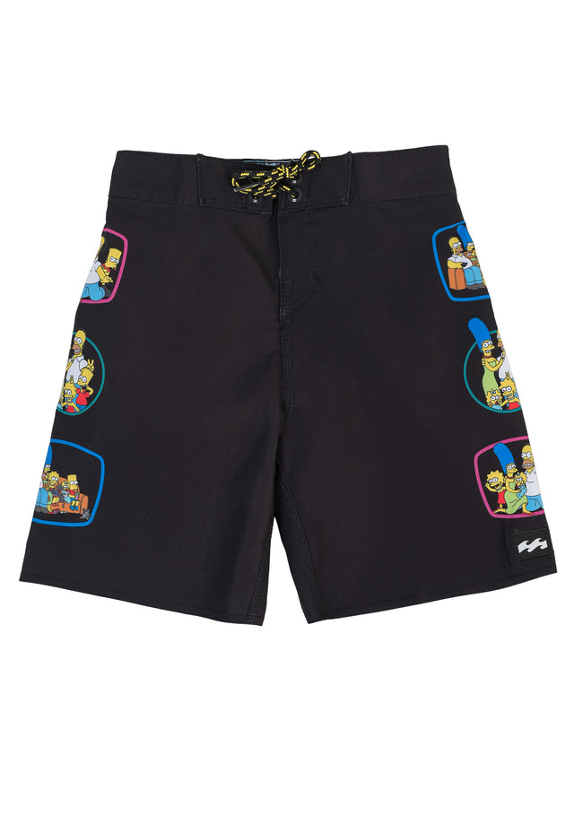x Simpsons Family D Bah Po Toddler Boardshorts black Vorderansicht