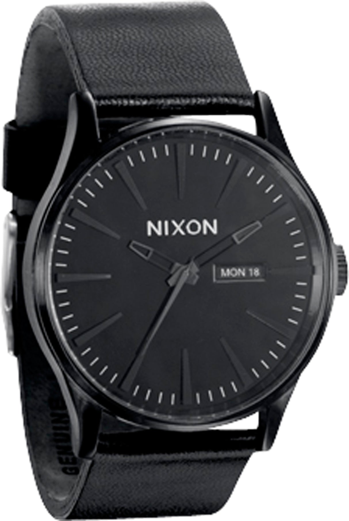 The Sentry Leather allblack Vorderansicht