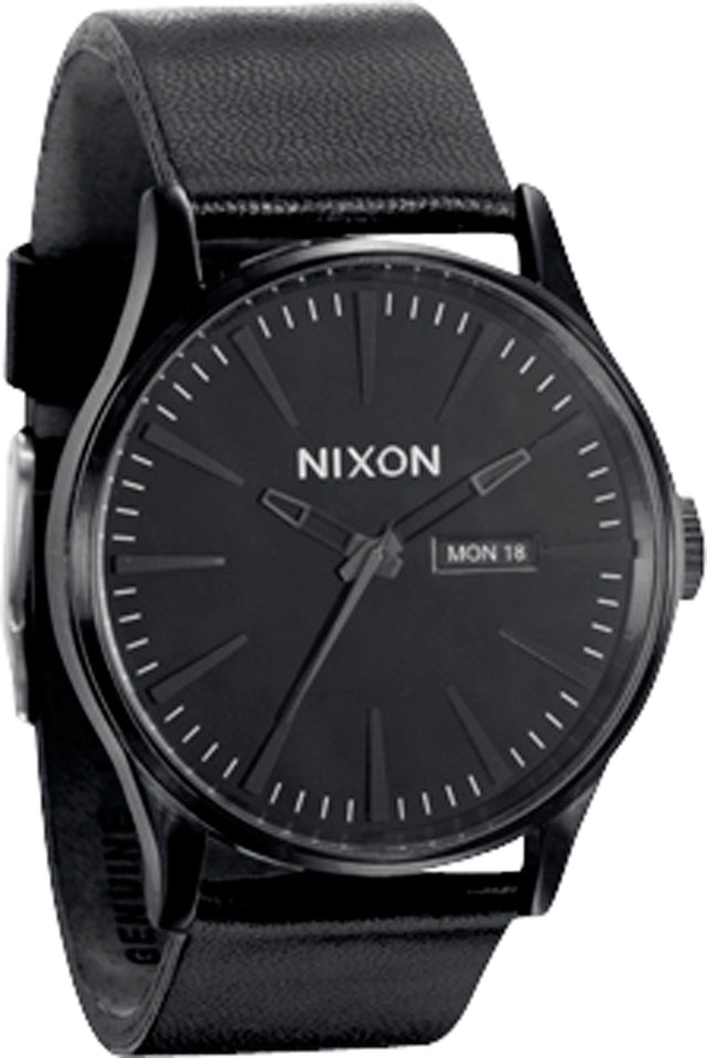 The Sentry Leather allblack Vorderansicht