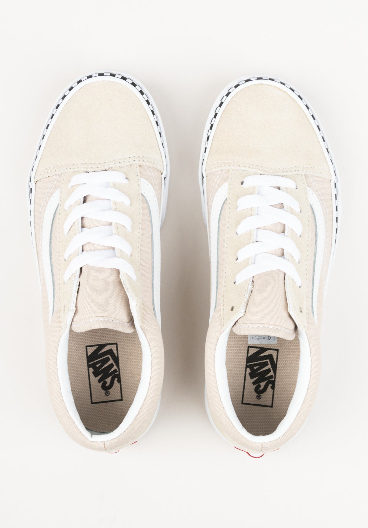 Old Skool Kids checkerboard-foxing-frenchoak Close-Up2