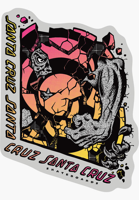 Roskopp Break Clear Mylar Sticker multicolored Vorderansicht