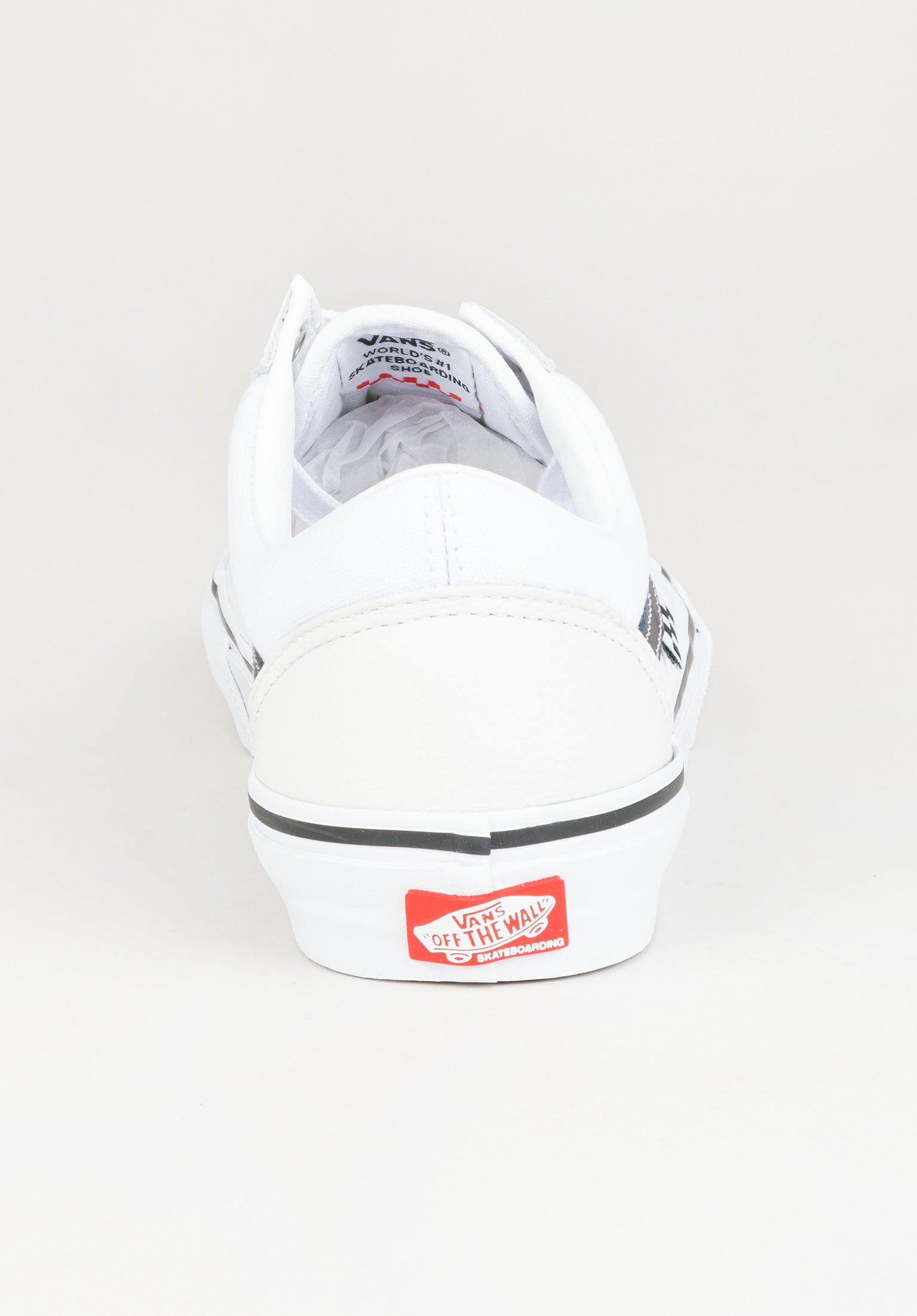 Vans old skool white tongue cheap