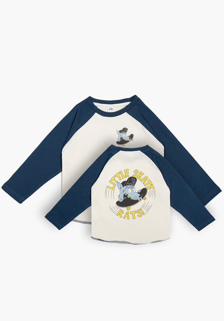 Baseball Logo white-navy Vorderansicht