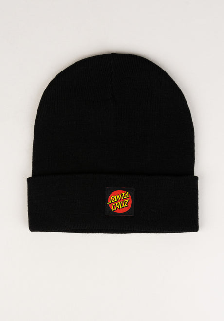 Classic Label Beanie black Vorderansicht