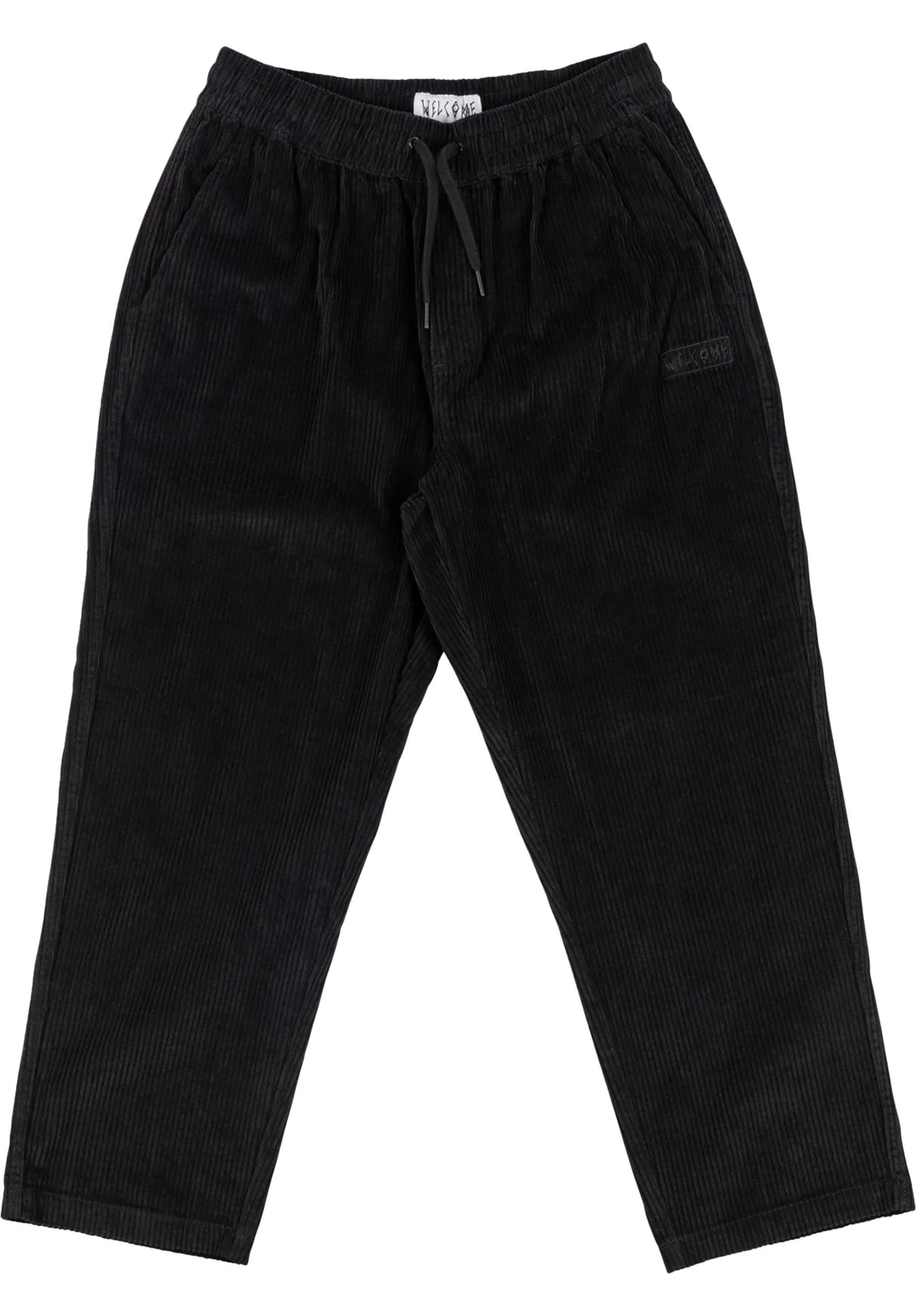 Hydra Corduroy Elastic Pants black Vorderansicht