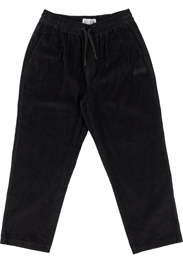 Hydra Corduroy Elastic Pants black Vorderansicht