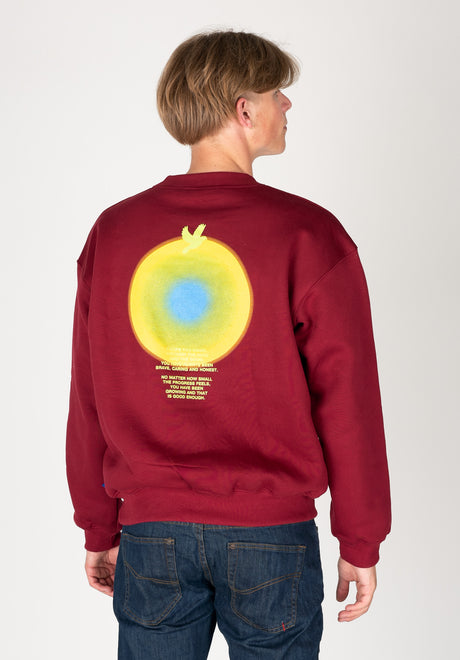 Hope Crewneck burgundy Vorderansicht