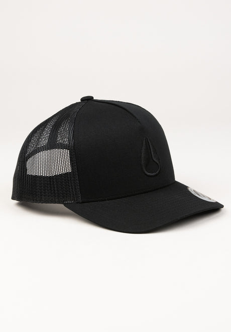 Iconed Trucker Hat black-black Vorderansicht