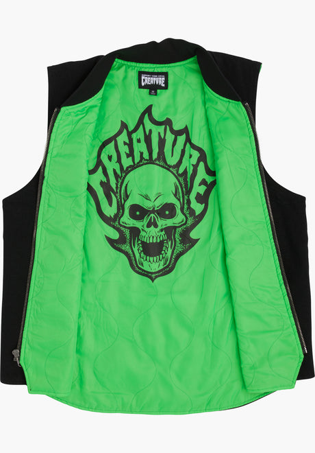 Bonehead Flame black denim Rückenansicht